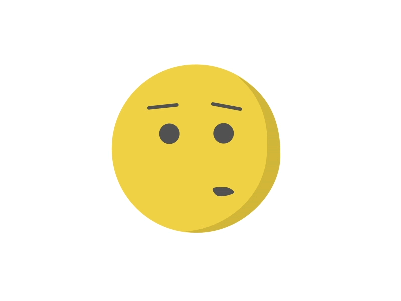 Sad face animation illustration ui upright