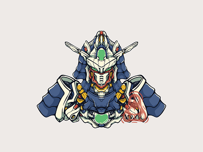 Shogun Exia gundam illustration mecha