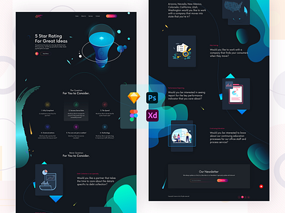 Q & A Landing Page Concept adobe agency ask question clean creative design figma graphic design illustration illustrator minimal modern photoshop sketch ui ux xd