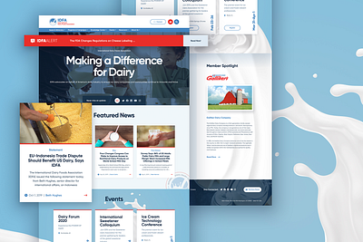 IDFA Website agency cheese dairy engage homepage milk responsive ui ui ux ux web website