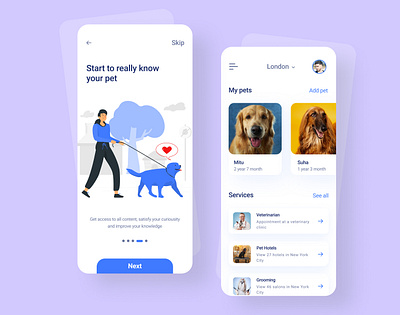 Pet Health Manager App Design animal app design app designer beautiful beauty dog branding clean design health mobile app mobile ui mobile ui kit pet health typography ui ui design ux