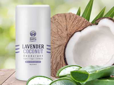 Bright Earth Organic Deodorant Label amazon armbit bottle clean creative deodorant label label design label packaging modern natural natural logo organic