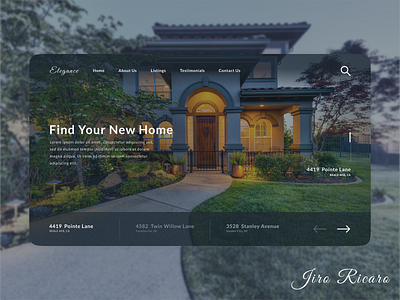 Real Estate Website Landing Page design design desktop landing page landing page concept landing page design landing page ui landing pages real estate ui ux web web design