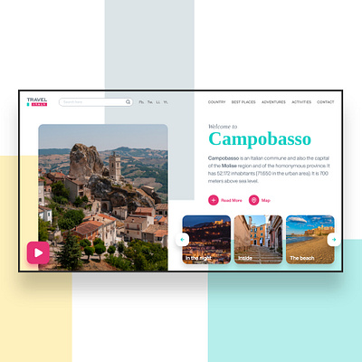 Web UI Inspiration - N. 8 - Travel Italy adventures beach branding campobasso carousel hero section inspiration italy landing page travel agency travel app traveling web design webdesign website website design