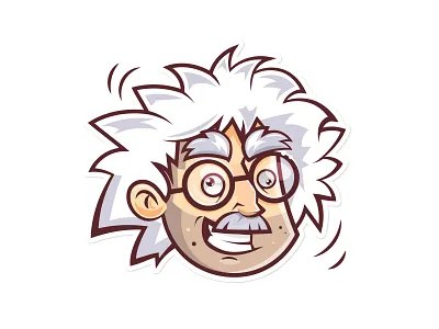 Сrazy professor animation character crazy gif illustration illustrator professor sticker
