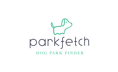 ParkFetch Logo | Dog Park Finder app app branding custom logo dog logo illustration logo logo design branding logo designer logomark logotype typography typography design vector