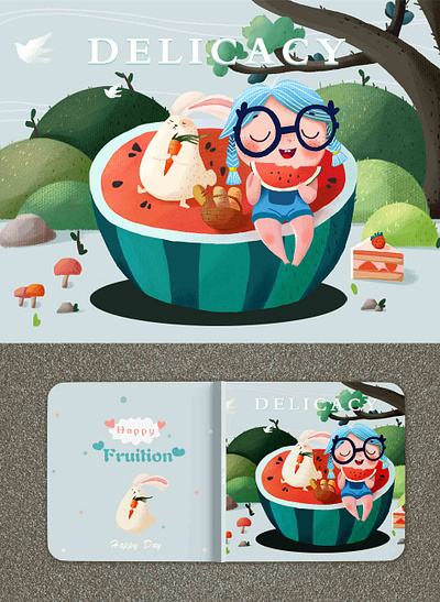 美食 icon illustration logo