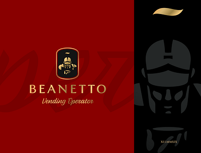 Beanetto animation armor art brand branding coffee design identity identity design legionary logo logotype mark mysterious russia shield symbol vending warrior