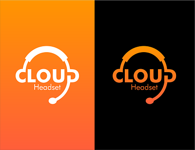 cloud headset brandingidentity cloud headset lineart logoinspiration logomark logoplace modernlogo negativespace