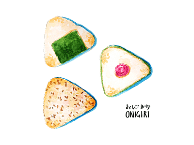 Japanese Food Calendar // Onigiri food food illustration food menu hand drawn handwriting illustration japan japanese culture japanese food traditional art traditional food watercolor