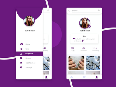 user profile design ui ux web