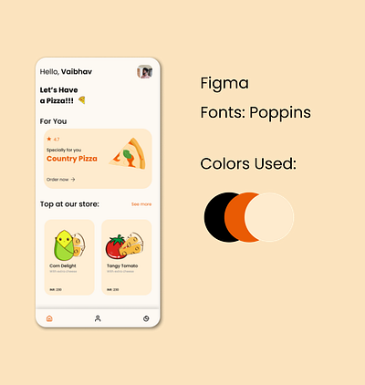 Pizza Concept Design animation app design figmadesign flat food food and drink food app foodie icon illustrator minimal pizza typeface typography web website