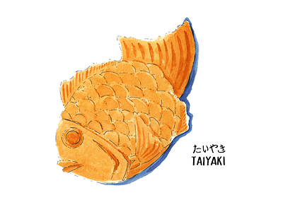 Japanese Food Calendar // Taiyaki food food illustration food menu hand drawn handwriting illustration japan japanese art japanese culture japanese food traditional art traditional food watercolor