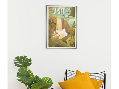 Visit the Tepui - Venezuela background bookillustrations childrens book concept art design illustration poster art posters vintageillustration