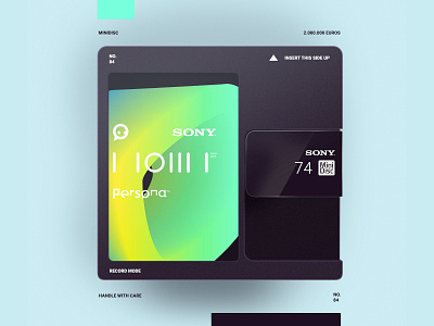 MiniDisc option 2 branding illustration logo minidisc minimal photoshop simple sony typography