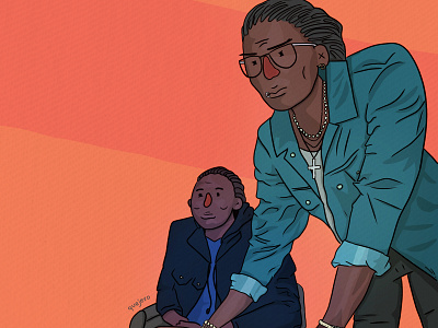 brothers african american black boy brothers cartoon illustration jeans man meme