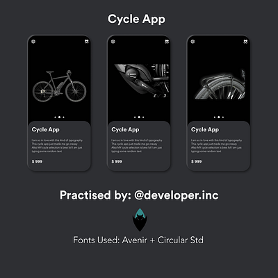 cycle app concept app black blackandwhite branding design figmadesign illustration illustrator iphone minimal minimalism minimalist typography ui ui design ux web