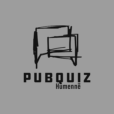 PUBQUIZ logo branding flat illustration logo vector