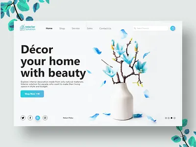 Home Decor | E-commerce Landing Page 2020 trends app app design ecommerce ecommerce app figma furniture furniture store home decor home page homepage interior interior design landing page sketch ui web design website xd