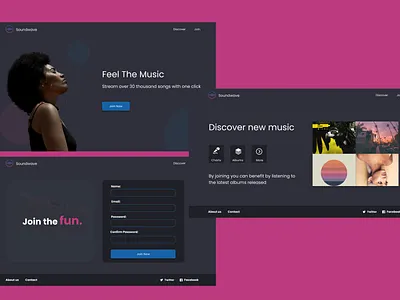 Soundwave - Music streaming app app design music music app music player streaming app vector website