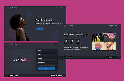 Soundwave - Music streaming app app design music music app music player streaming app vector website