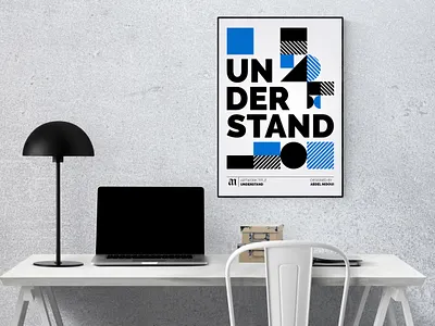 UNDERSTAND abstract design flat geometric geometry illustration illustrator minimal modern new wave post modern post punk typography underground understand vintage