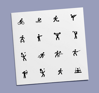 Stick Figure - Sport Icons icon icon design icon set icons recreation sport sports stick figure