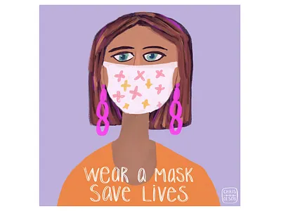 Be smart. Be kind. Wear a mask. characterdesign editorial art editorial illustration hand lettering handlettering procreate