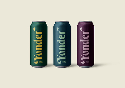 Yonder Cans beer can cider hard cider typography yonder