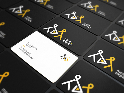 Meet Expert Business Card Design black brand elements brandidentitydesign branding businesscard businesscarddesign flat logo identitydesign logo modern businesscard design modern logo stationery design visitingcard yellow