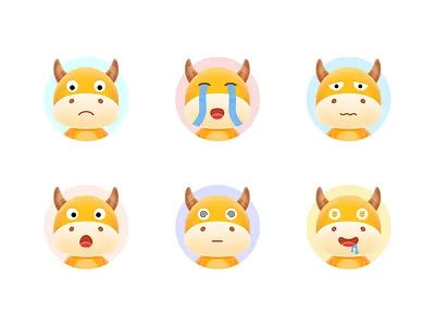 Mascot “cow” character cow design expression icon illustration ip mascot