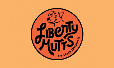 Liberty Mutts Visual Identity branding design dogs illustration illustrator logo typography vector