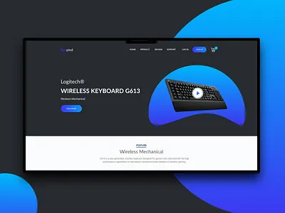 Keyboard Landing Page | G613 Wireless Mechanical Gaming Keyboard branding design illustration landing page landing page design landingpage ui uidesign