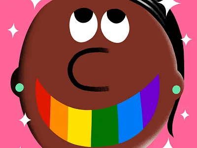 Rainbow Teeth colorful design flat fun gay happy illustration illustrator joy lgbt lgbtq lgbtqia pride rainbow