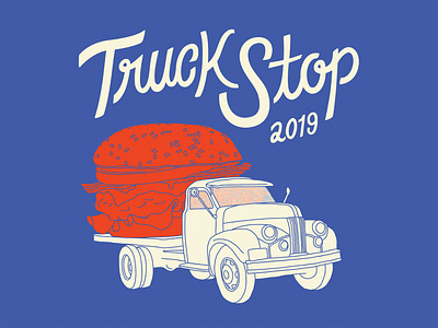 Truck Stop Visual Identity branding branding design event branding festival food graphic design hand drawn handlettering illustration lettering script typography