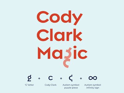 Cody Clark Magic autism branding design graphic logo magic typography vector wordmark