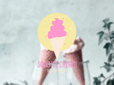 DAILY LOGO CHALLENGE D26/50 branding daily logo challenge dailylogochallenge design ice cream ice cream shop illustration logo typography vector