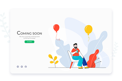 Coming Soon Page blush design figma illustration plagins ui
