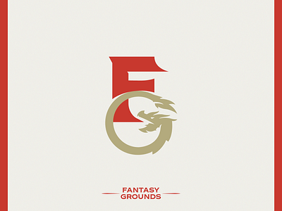 Fantasy Grounds - Logo Concept branding dragon dungeons and dragons fantasy logo