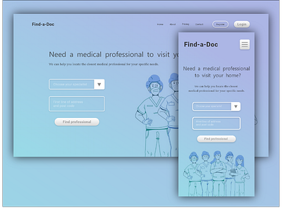 Find-a-Doc branding creative design design illustration material minimal mobile mobile app mobile app design ui uidesign web