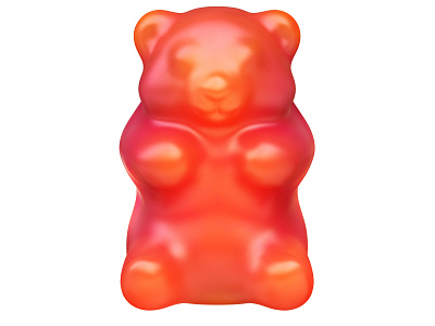 Jelly bear 3d 3dsmax art bear candy cartoon character children concept funny jelly red render toy zbrush