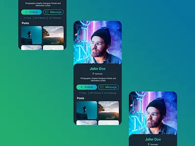 Daily UI - User Profile app branding dailyui design figma mobile profile profile page ui userprofile ux web