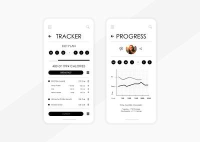 Nutrition Tracking App adobe xd app app design design figma fitness fitness app food app health health app mobile app mobile app design mobile ui nutrition nutrition app track tracker tracking app ui design ux design