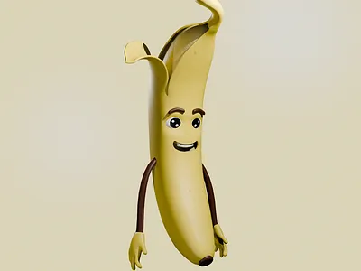 banana character 3d animation character design graphic design illustration logo motion graphics vector