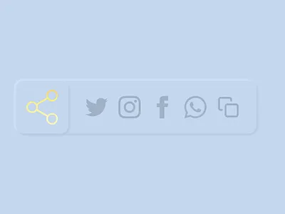 Social Share Button 010 dailyui design ui ux