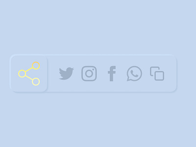 Social Share Button 010 dailyui design ui ux