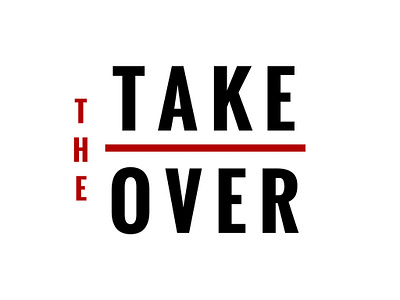 The Take-Over Logo - Red & White branding media media logo radio show women in design