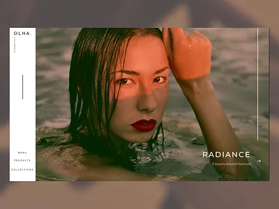 OHLA Cosmetics branding clean design editorial design logo minimalism typography ui ux website