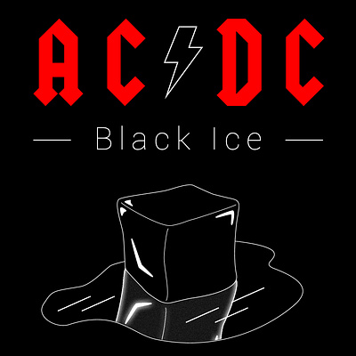 ACDC Black Ice Album Redesign acdc black ice music red redesign white