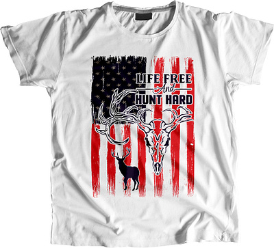 Life free and Hunt Hard shirt hunting designs hunting gun vector hunting quotes hunting shirt ideas hunting t shirt design hunting vector illustration logo mountain vector nurse t shirt design typography usa flag usa orginal shirt usa shirt vector vintage t shirts